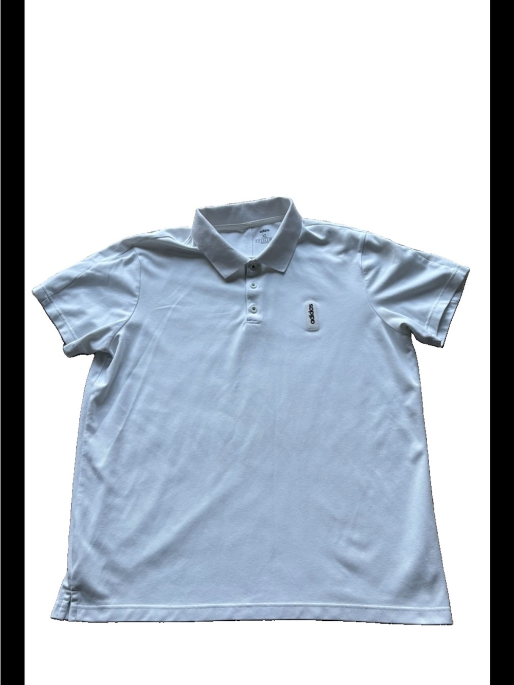 adidas Basic White Polo Shirt for Men Size XL